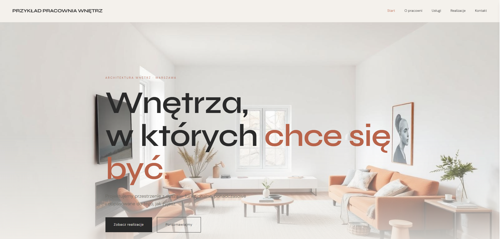 Przykład: Pracownia wnętrz